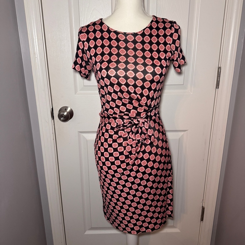 DVF Short Sleeve Silk Zoe Dress
